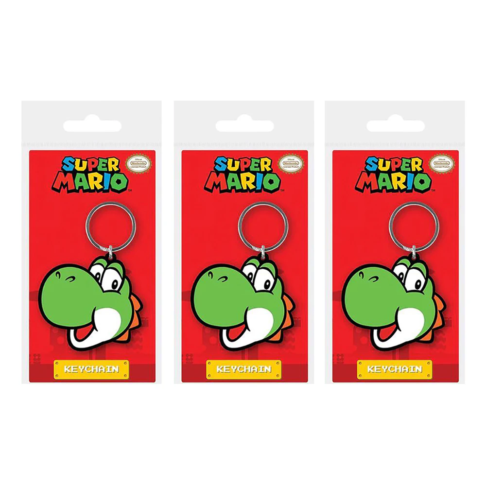 3x Super Mario Bros Characters Themed Yoshi Kids/Childrens Keyring/Keychain