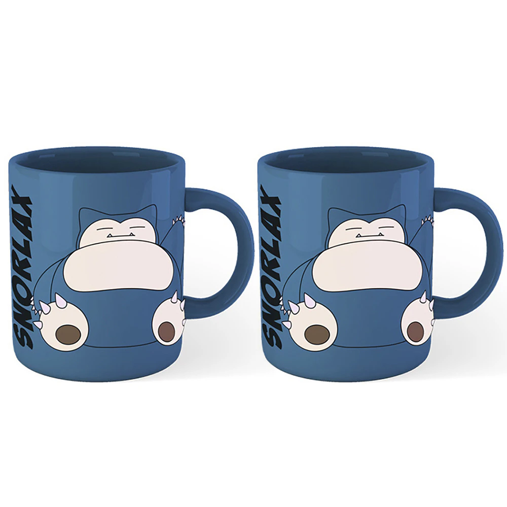 2x Pokemon Video Game/Cartoon Themed Character Full Coloured Mug Snorlax 300ml