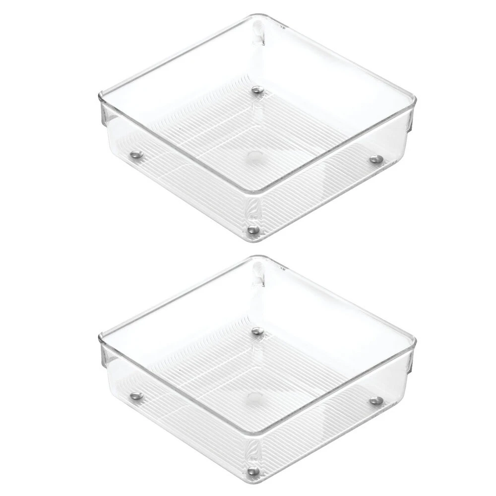 2x iDesign Linus 15.2x5.1cm Kitchen Drawer Organiser Home/Office Storage Tray