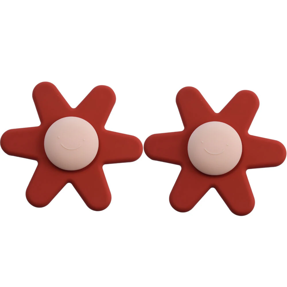 2x Koala Dream Silicone Suction Daisy Spinner Sensory Childrens Toy Red 0M+