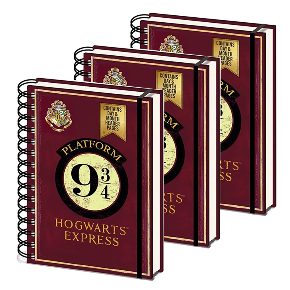 3x Wizarding World Harry Potter Platform 9 3/4 A5 Wiro School Themed Notebook