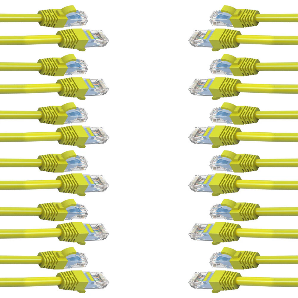 12x Cruxtec 1m CAT6/RJ45 Network Lead Cable LAN Ethernet Internet Router Cord YL