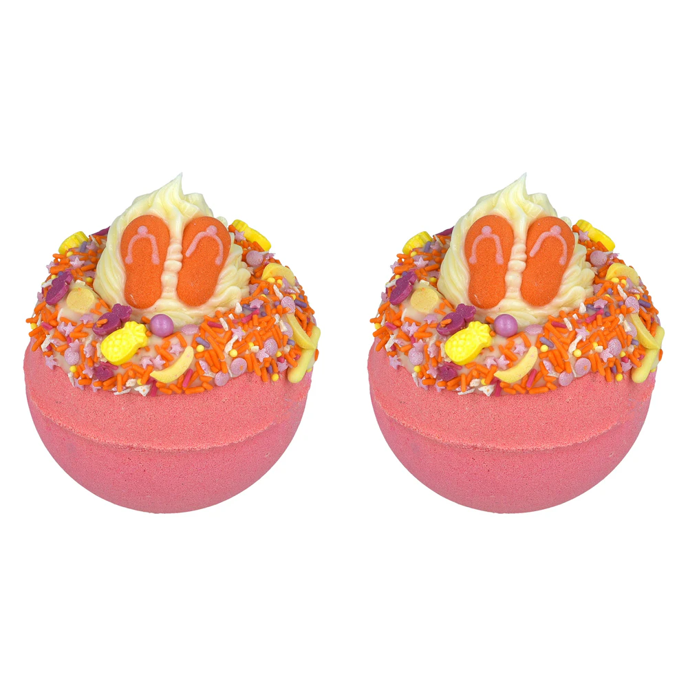 2PK Bomb Cosmetics Girls Just Wanna Have Sun Scented Bath Bomb Blaster Tub Fizzy