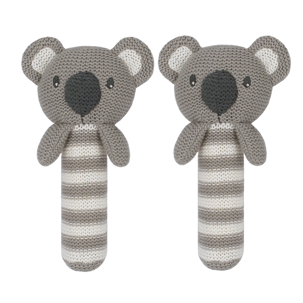 2PK Living Textiles Baby Squeeze Baby/Infant Interactive Squeakers Koala Toy 3m+