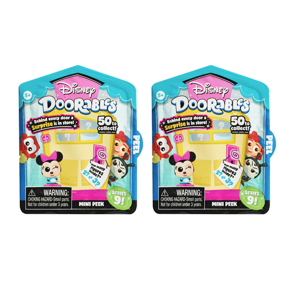 2x Disney Doorables Mini Series 9 Peek Figure Mystery/Surprise Kids Toy Set 5+