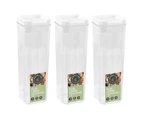 3x Lemon & Lime Flip Lock 1.9L/30cm Food Storer/Storage Square Container w/ Lid