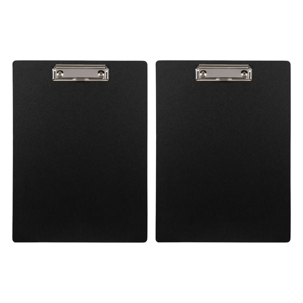 2x Marbig Enviro A4 File Clipboard Paper Office Document Holder w/ Clip Black