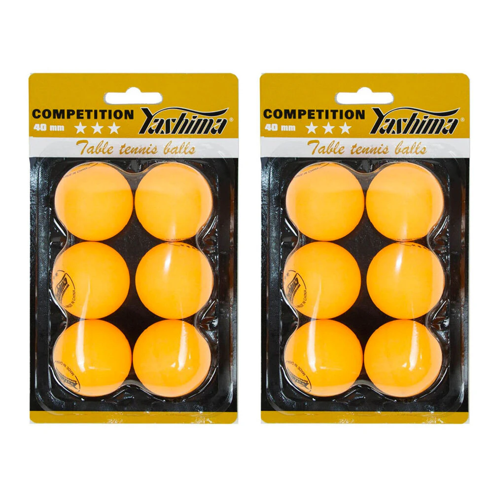 2x Yashima 3 Star ITTF Approved Practice/Competition Table Tennis Balls - Orange