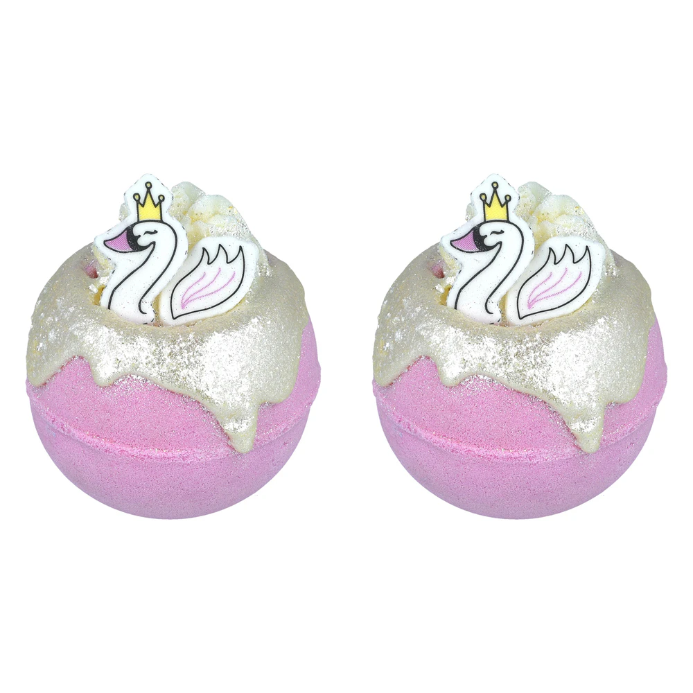 2PK Bomb Cosmetics Swan Princess Bath Bomb Blaster Scented Fragrance Tub Fizzies