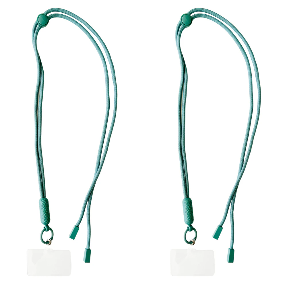 2x Urban Products Nylon Pop Universal Mobile Phone Cord/Sling Adjustable Teal