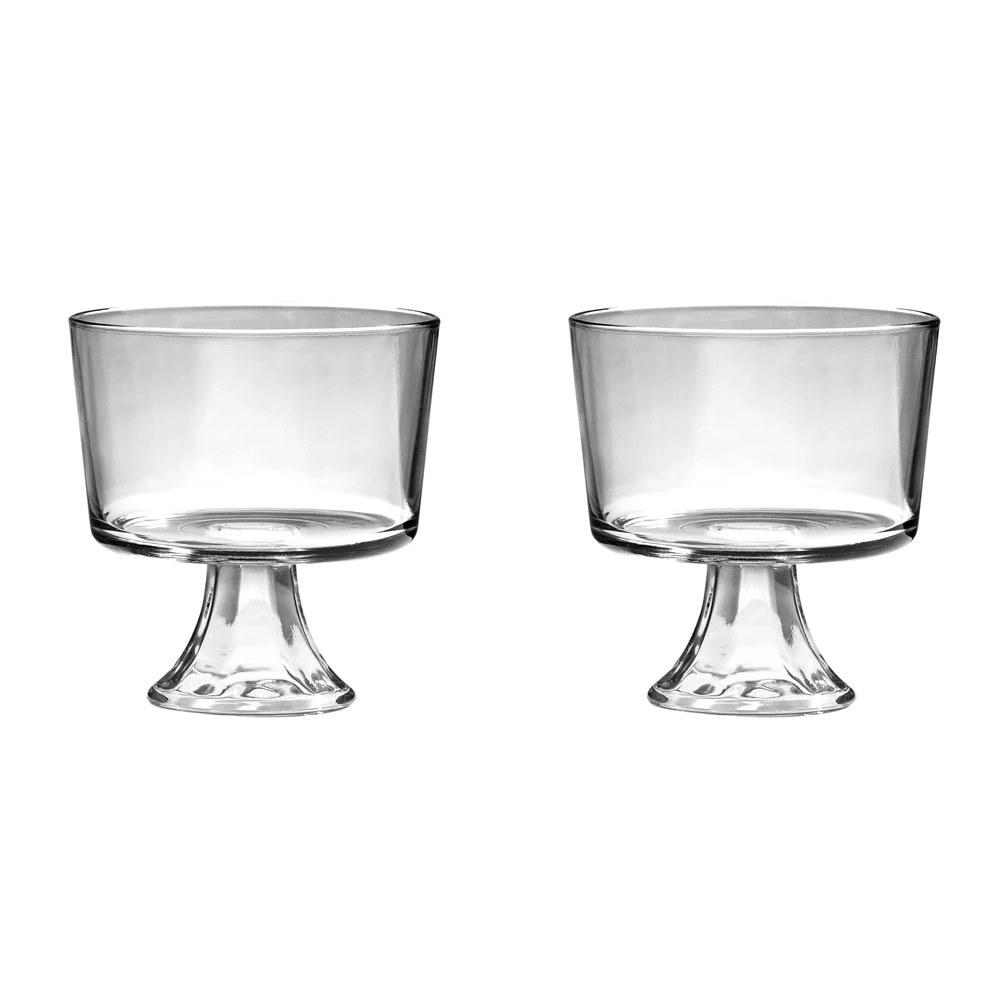 2x Anchor Hocking 237ml Glass Presence Mini Trifle Bowl Kitchen Serving Dish CLR