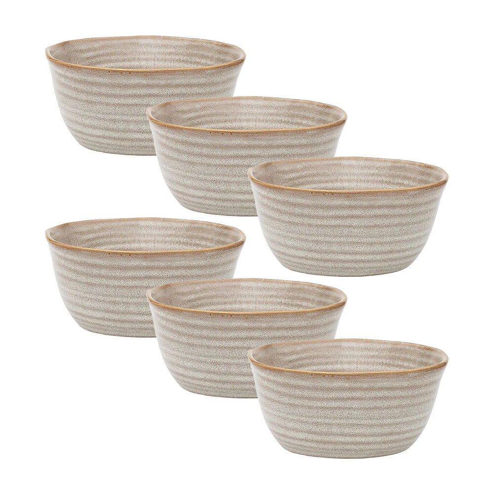 6pc Ecology Ottawa Stoneware 13.5cm Rice/Soup Pasta Bowl Round Dinnerware Barley