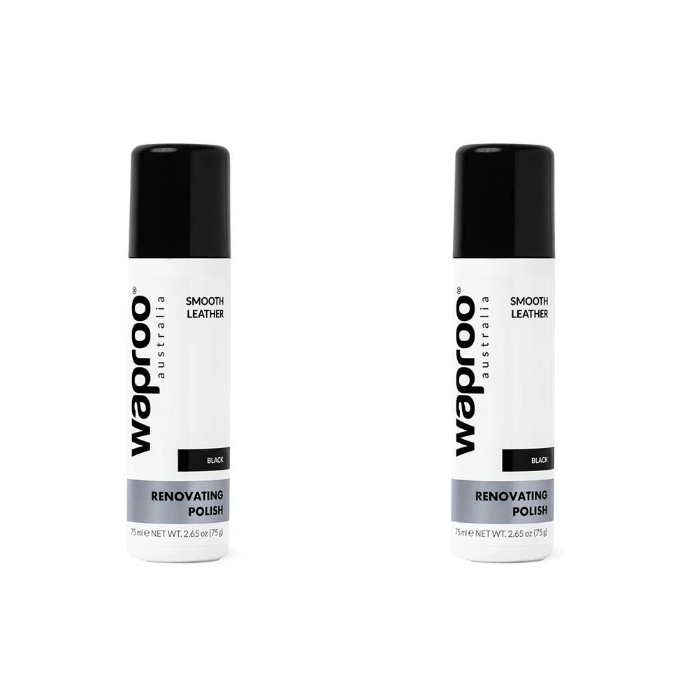 2PK Waproo Platinum Liquid Renovating Leather Dress Shoe/Boot Polish Black