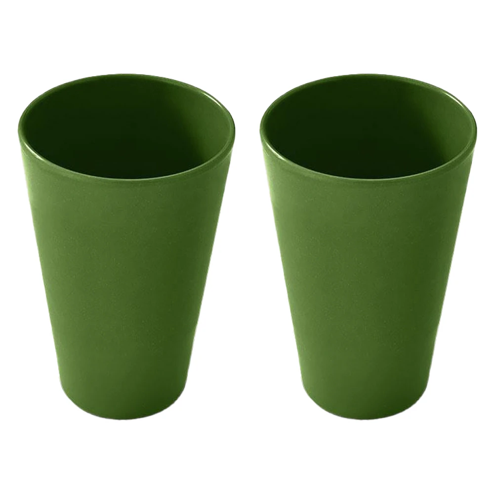 2x Eco Soulife Natural Outdoor Picnic Camping Reusable 400ml Drinking Cup Green