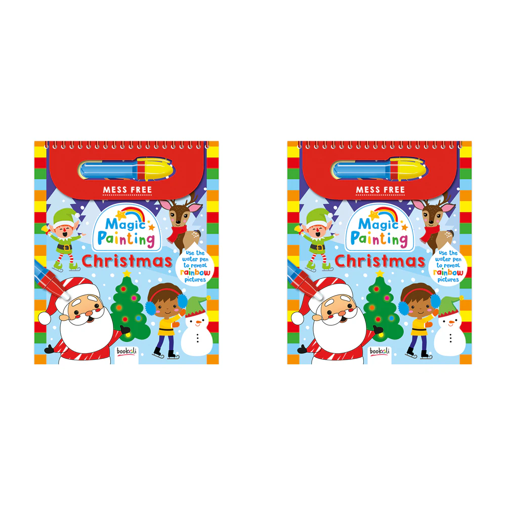 2x Bookoli Magic Painting Christmas Paint Art And Craft Book Kids/Childrens