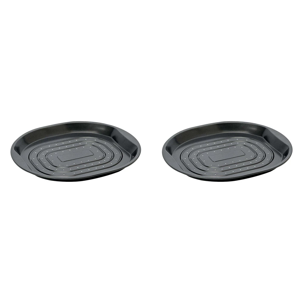 2PK Wiltshire Easybake Crisper Chips/Wedges Oven Safe Baking Tray 33.5x32cm