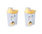 2x Locknlock 2.4L Airtight Cat Pet Food Storage/Dispenser w/ Easy-Pour Lid YLW