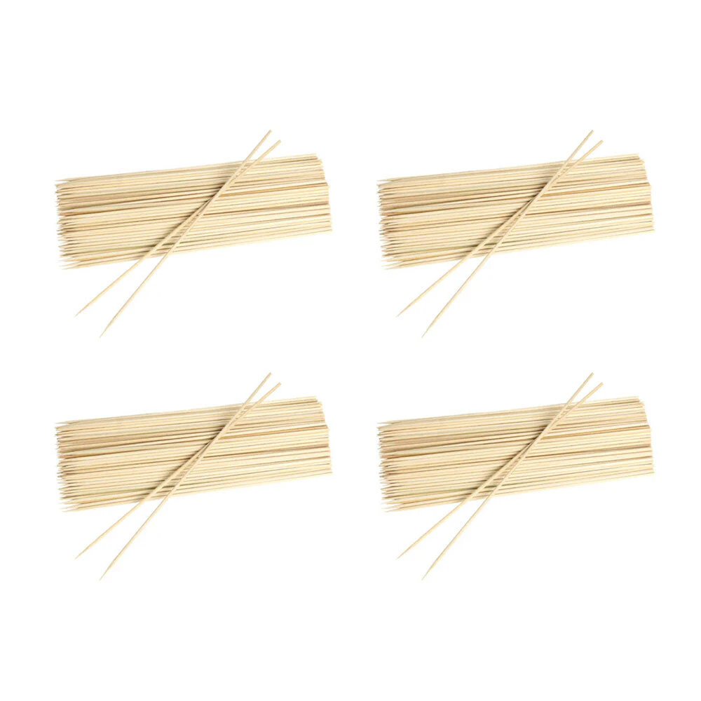 4x 100pc Eterna BBQ/Kebab Bamboo Skewers Sticks Cooking/Grilling Accessory 25cm