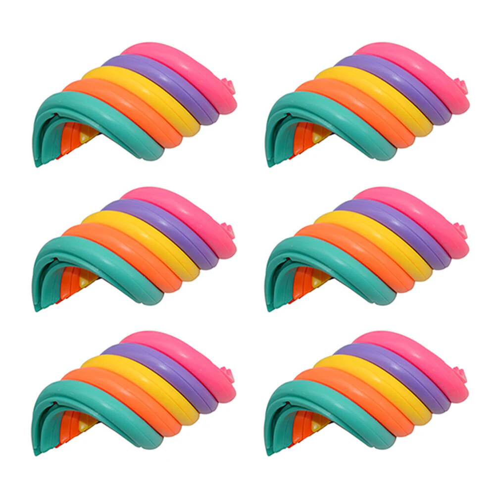 6x Bensons Rainbow Circle Kids/Childrens Colourful Sensory Relaxation Toy 6y+