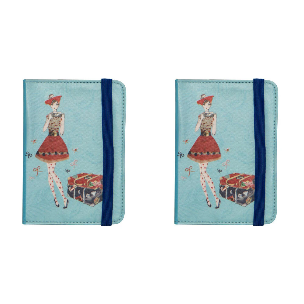 2x Lantern Studios Nelly Ryan Passport Holder Travel Boarding Pass Cover Holiday