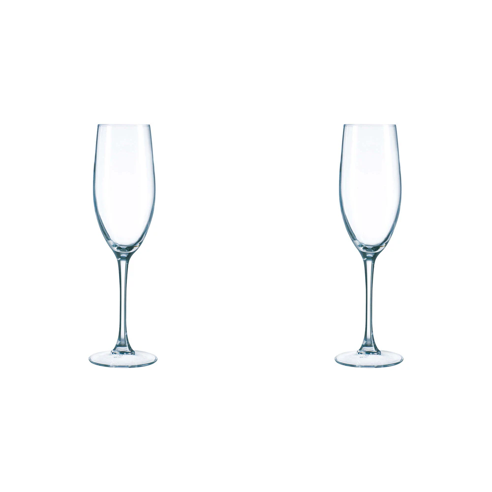 2 x 4pc Wiltshire Classico Flute Champagne/Beverage Drinking Glasses Set 160ml