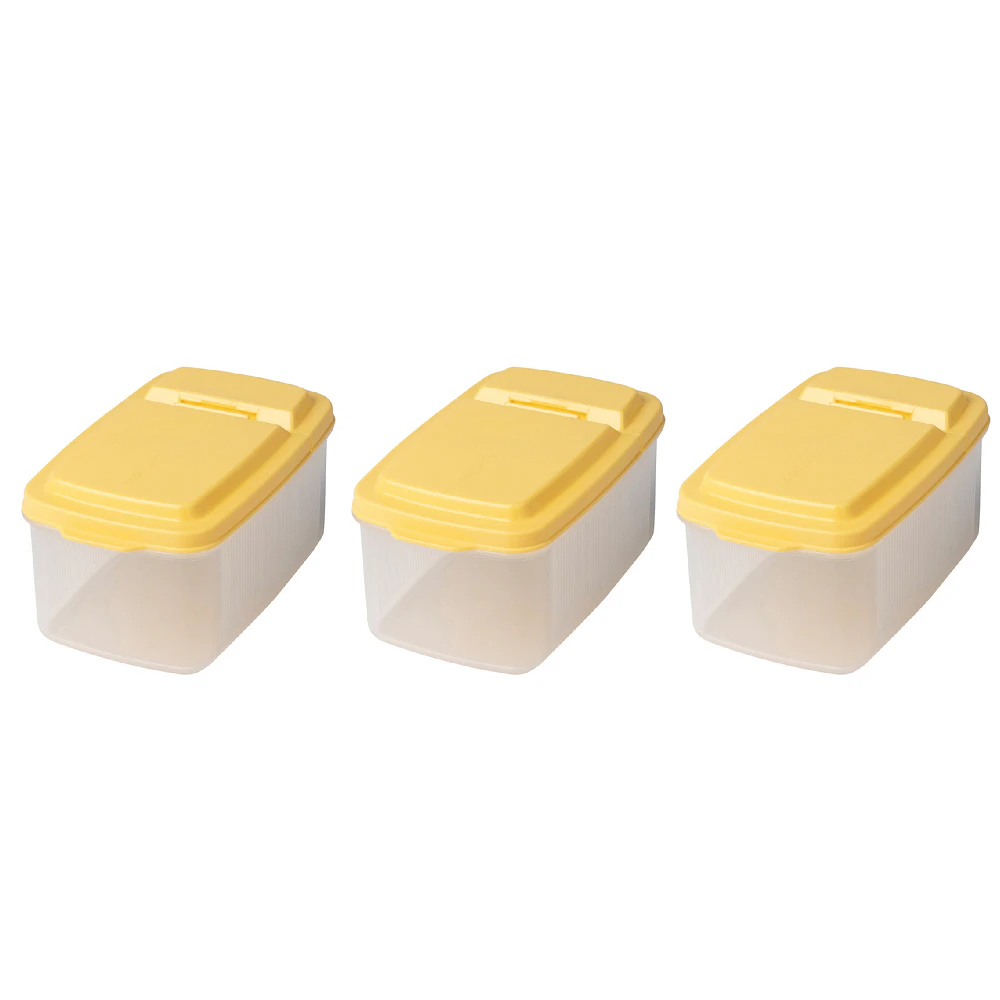 3x Locknlock 750ml Cat/Dog Pet Flip Top Lid Food/Treats Storage Container Yellow