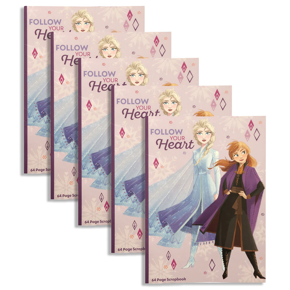 5x Frozen 2 Kids Art  64-Page Scrapbook Blank Paper Writing/Drawing Notebook