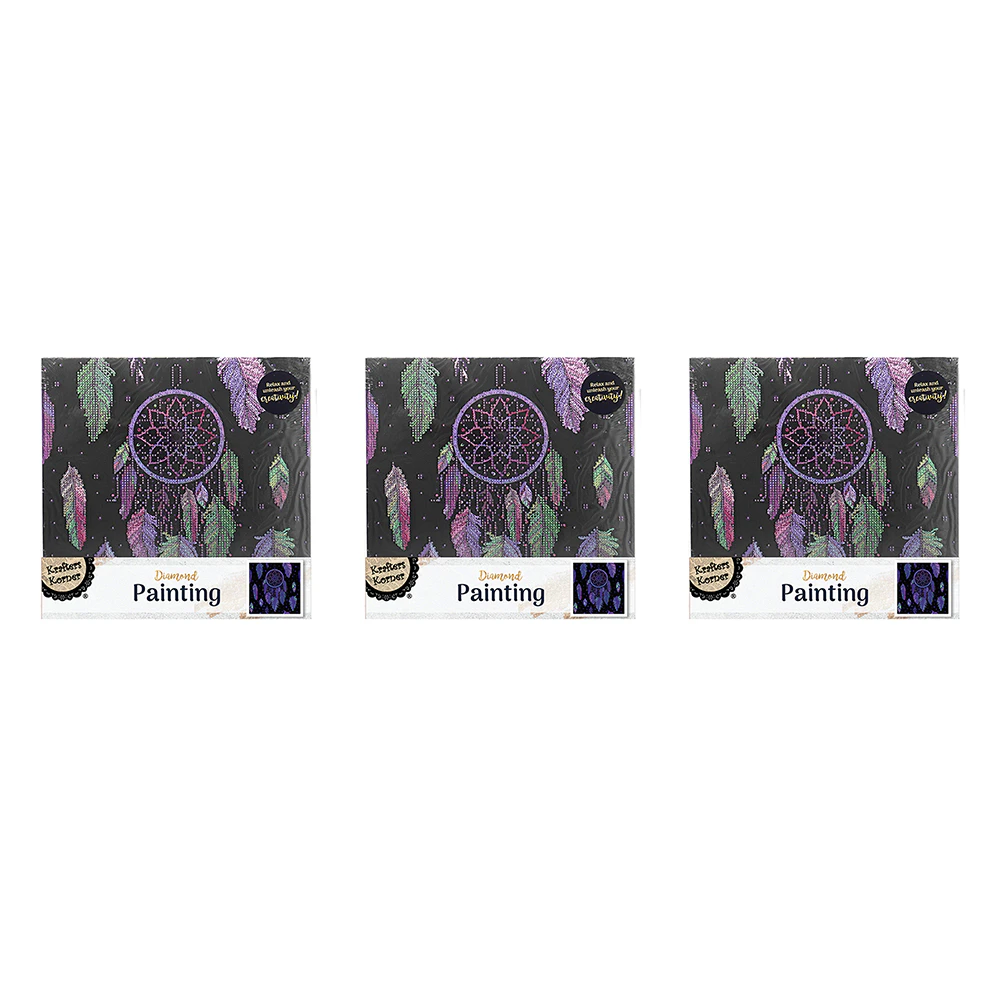 3x Krafters Korner Diamond Painting Dream Creative Kids/Childrens Craft Set 6+