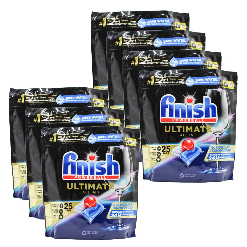 Finish 175 x Powerball Dishwashing Tablets Ultimate All In 1 (7 x 25 Pack)