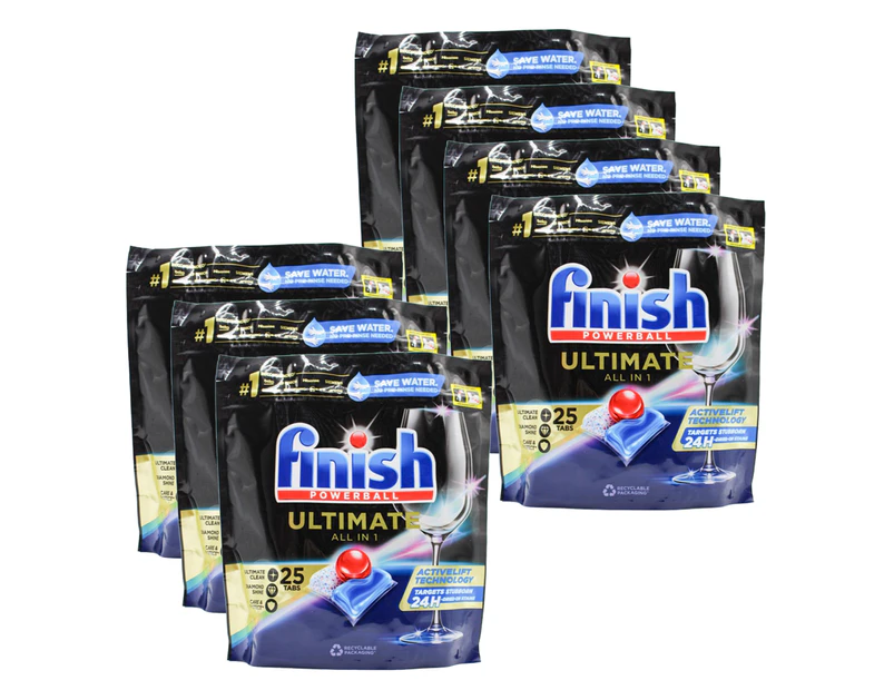 Finish 175 x Powerball Dishwashing Tablets Ultimate All In 1 (7 x 25 Pack)