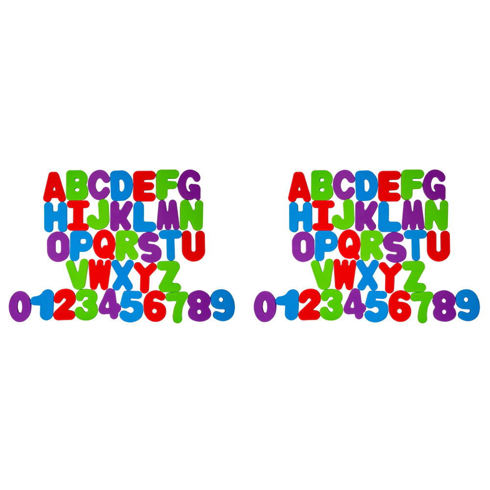 2x 36pc Hello Sunshine 8cm Alphabet/Numbers Foam Stickers Bath Time Kids Toy