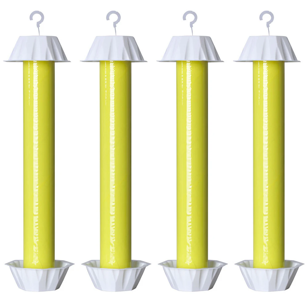 4x Hercules Outdoor Non Toxic Fly Stick Odour Free Bug Trap Fluroscent Yellow