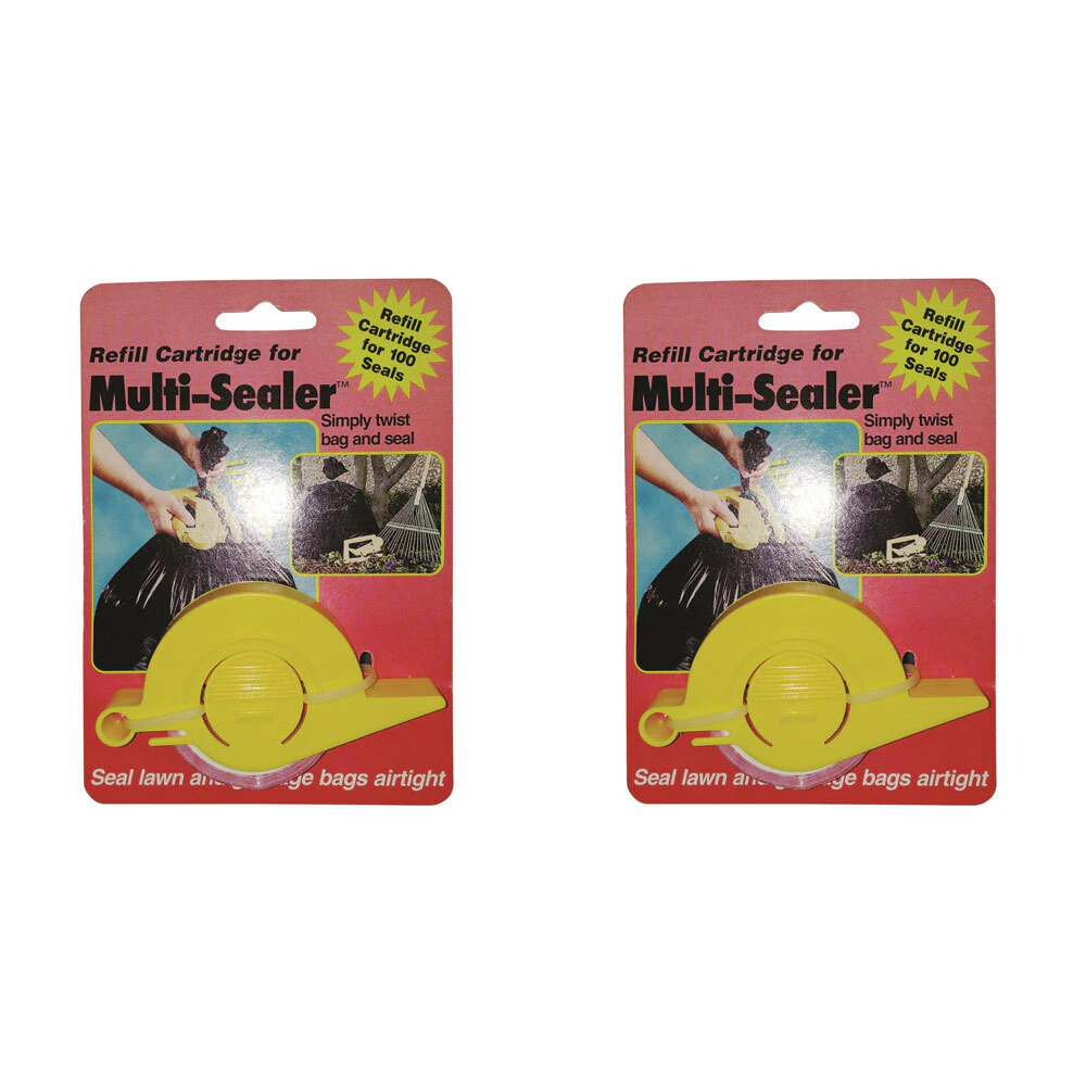 2x Jokari Multi-Sealer Refill Cartridge/Sealing Waste Bag For 100 Seals YLW 15cm