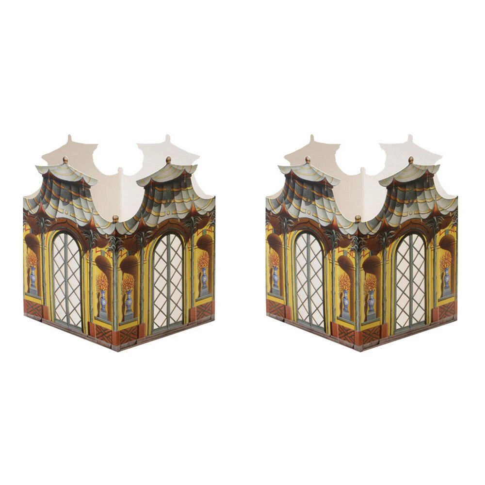 2x Christian Lacroix AW Paper Table Lantern #3 The Tea House Card 21cm