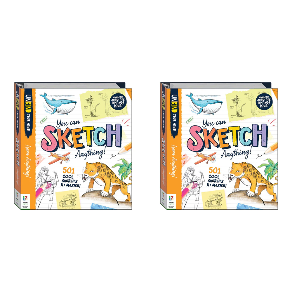 2x 501pc Zap! Extra Unbinder Sketch Anything Kids Drawing Educational Book