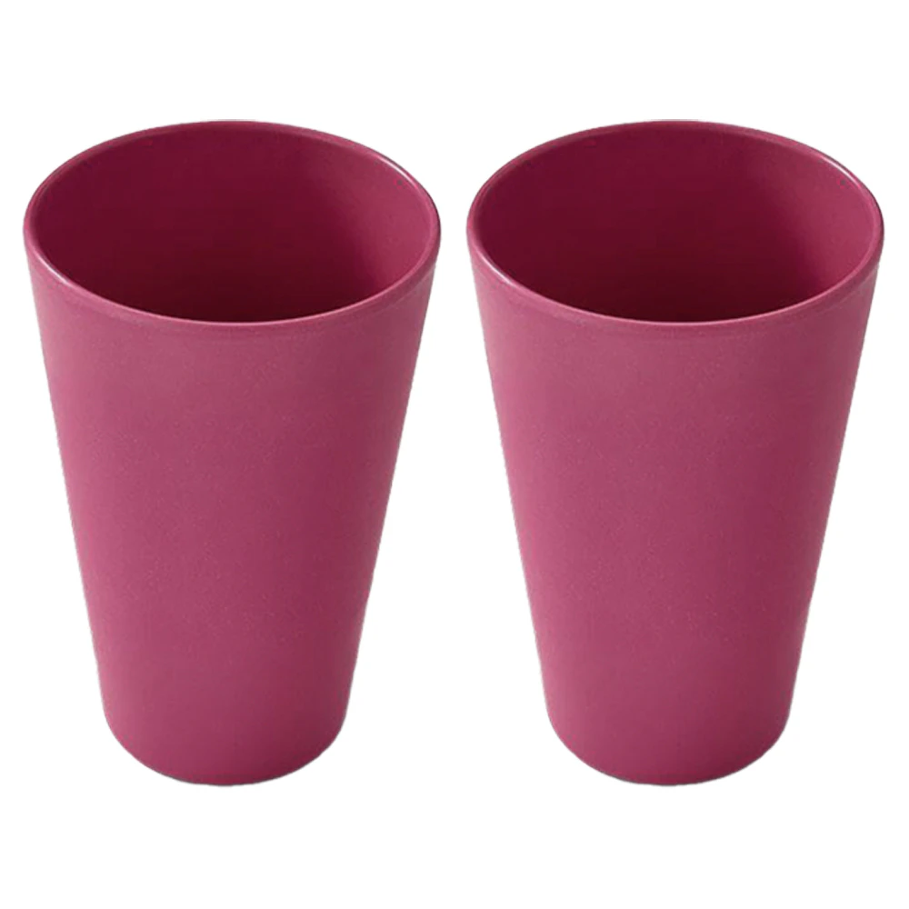 2x Eco Soulife Natural Outdoor Picnic Camping Reusable 400ml Drinking Cup Pink