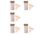 5x 18pc Eco Basics 16.5cm Biodegradable Birchwood Fork Disposable Cutlery Brown