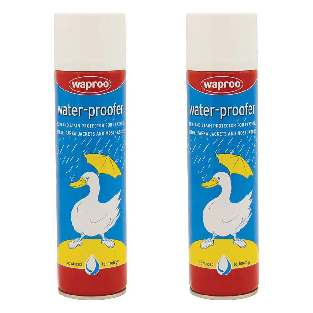 2PK Waproo Shoe Classic Duck Leather & Fabric Waterproofer Aerosol Spray 300ml