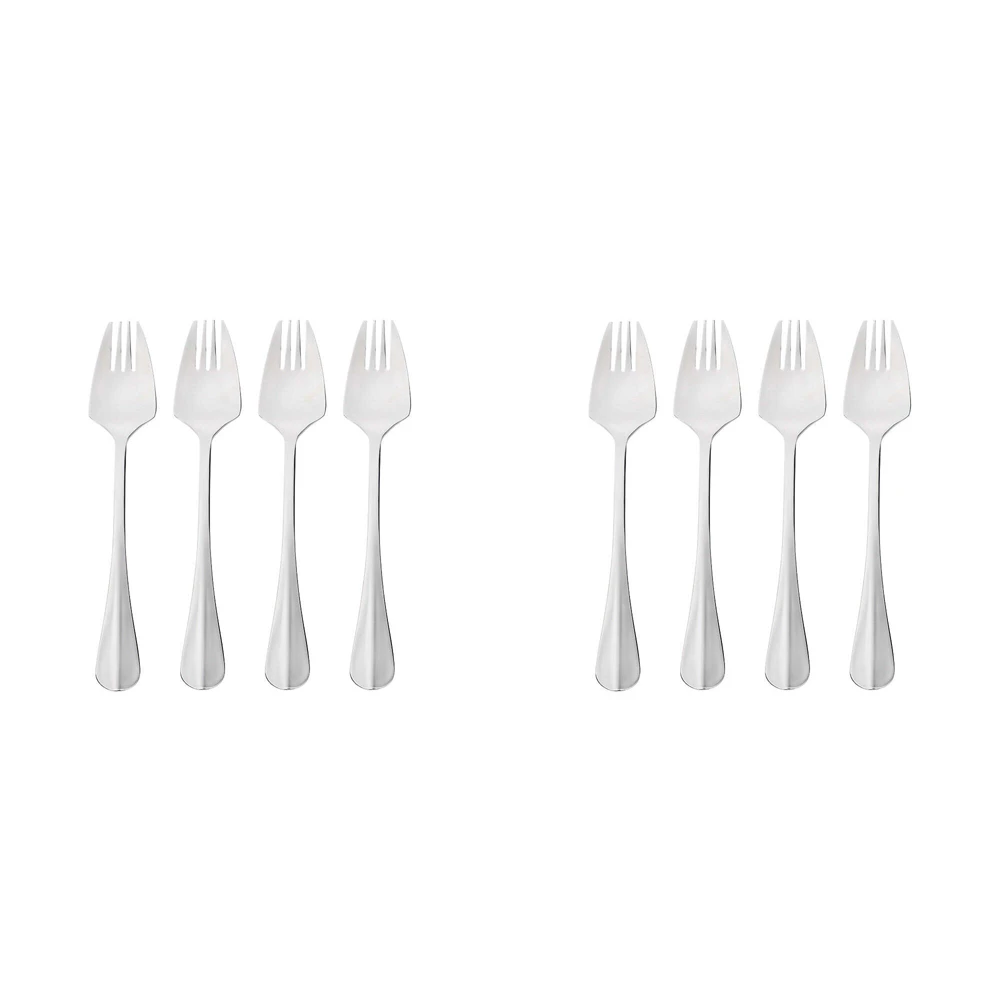 2 x 4pc Wiltshire Baguette Stainless Steel Buffet Fork Kitchen Utensils Set