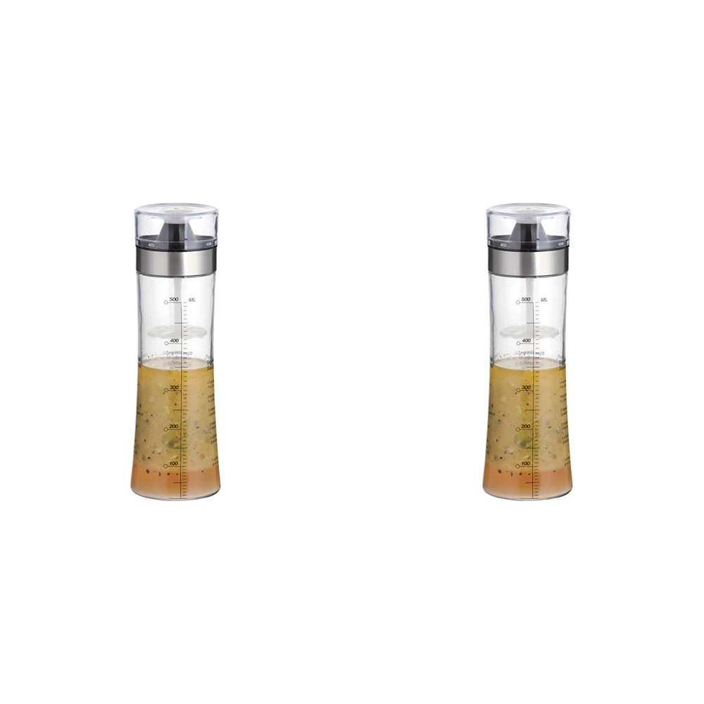 2x Appetito Salad Dressing Shaker Bottle 500ml Home Kitchen Cooking Serveware