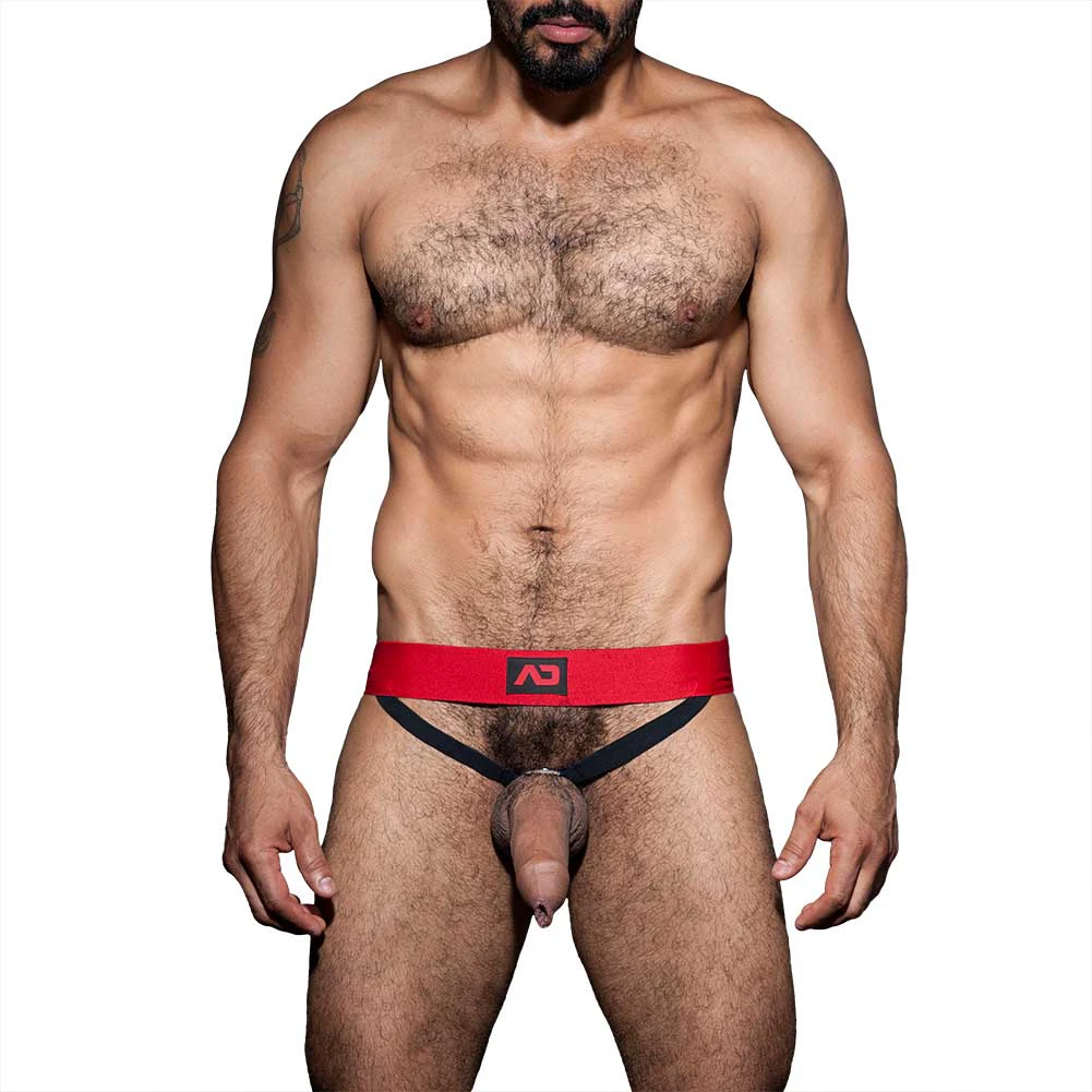 Addicted Cockring Double Jockstrap ADF57 Red