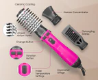 Monika 4in1 1200W  Air Styler Hair Dryer Brush w/ Ionic Care Tech Straightening Curling Blow Drying