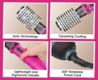 Monika 4in1 1200W  Air Styler Hair Dryer Brush w/ Ionic Care Tech Straightening Curling Blow Drying