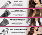 Monika 4in1 1200W  Air Styler Hair Dryer Brush w/ Ionic Care Tech Straightening Curling Blow Drying