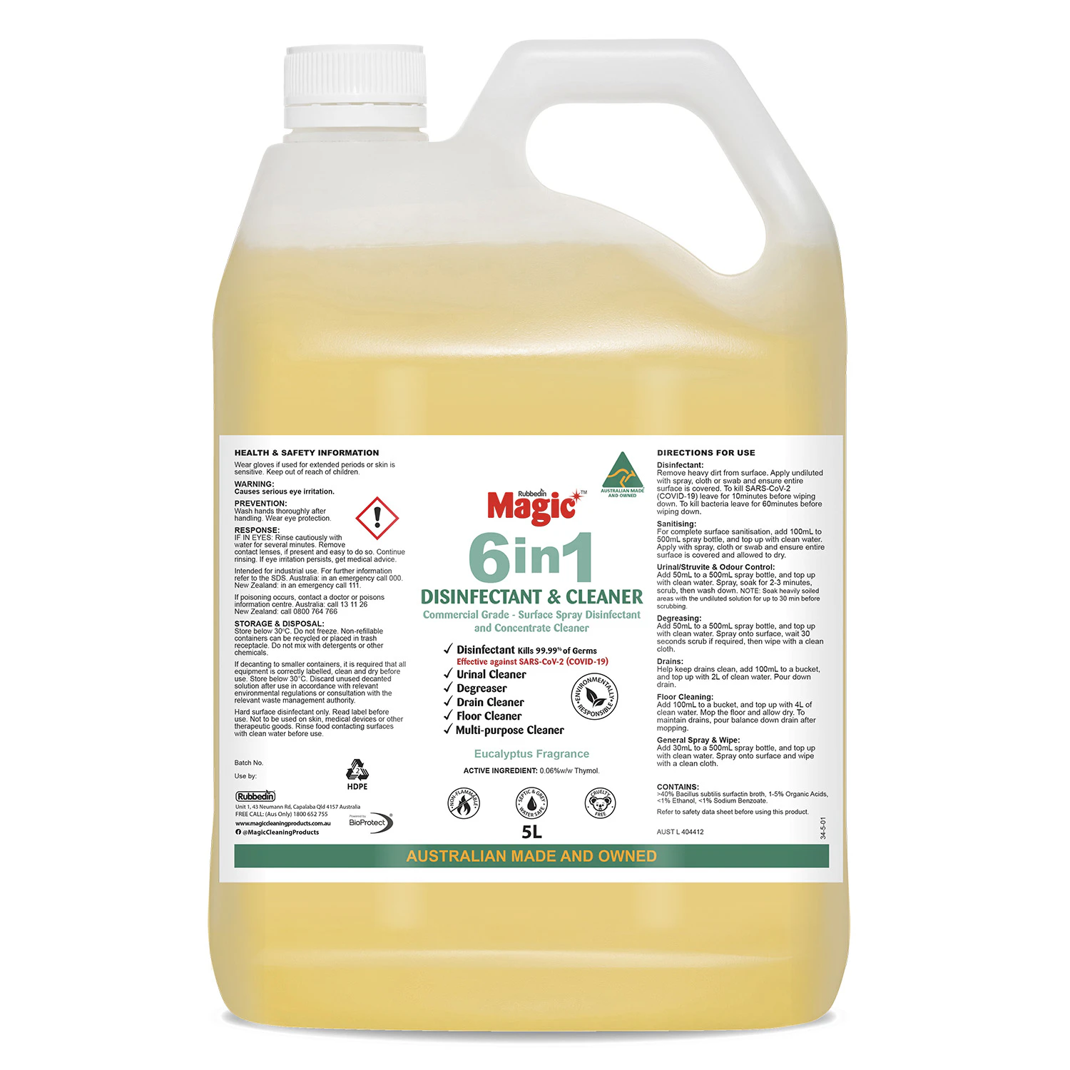 Magic 6in1 Disinfectant & Cleaner Concentrate 5L