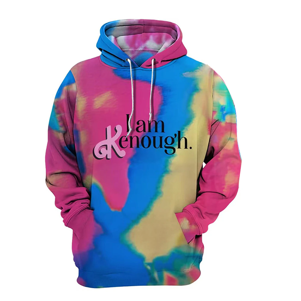 Kenough Tie Dye Women Long Sleeve Hoodie Pullover Hooded Sweatshirt Casual Sports