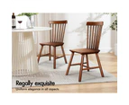 ALFORDSON 2x Dining Chairs Kitchen Lounge Cafe Retro Walnut Modern Seat Dark Oak