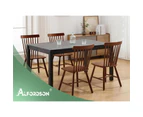 ALFORDSON 2x Dining Chairs Kitchen Lounge Cafe Retro Walnut Modern Seat Dark Oak