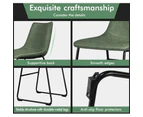 ALFORDSON 2x Dining Chairs Kitchen Lounge Cafe Seat Retro PU Leather Green