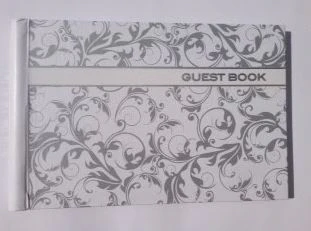 Ozcorp Guest Book Silver Linework, Signature Book GBK02